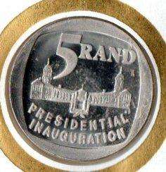 RSA 1994 presidential inauguration (Mandela) coin FDC 6.3c - as per scans.