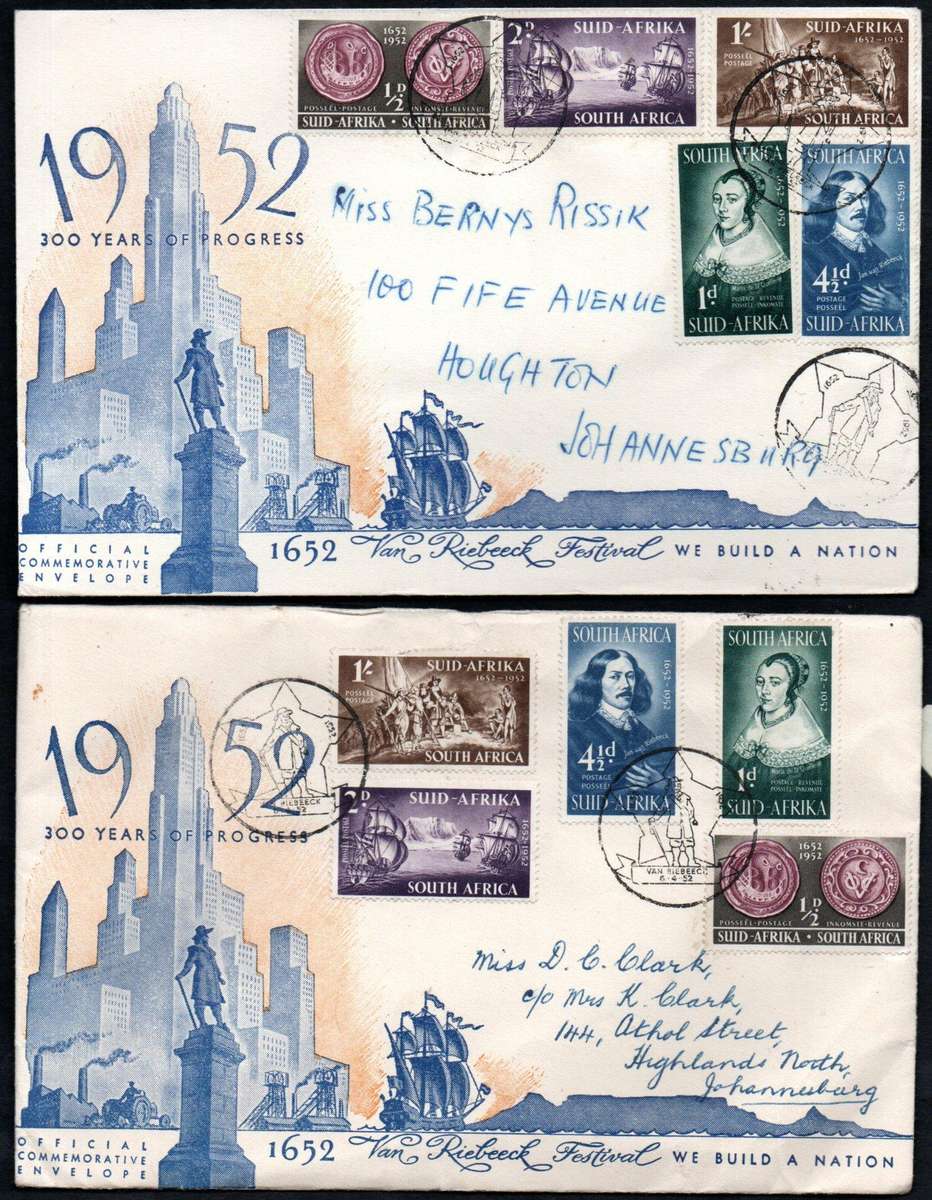 Union 1952 tercentenary of Van Riebeeck selection of (x26) covers - condition etc as per scans.