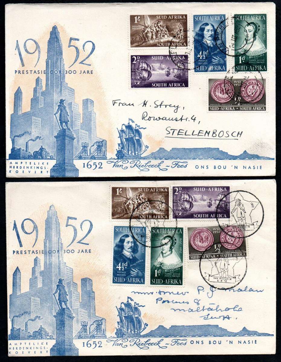 Union 1952 tercentenary of Van Riebeeck selection of (x26) covers - condition etc as per scans.