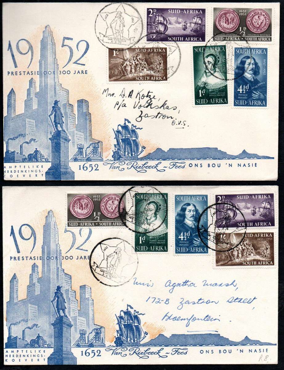 Union 1952 tercentenary of Van Riebeeck selection of (x26) covers - condition etc as per scans.