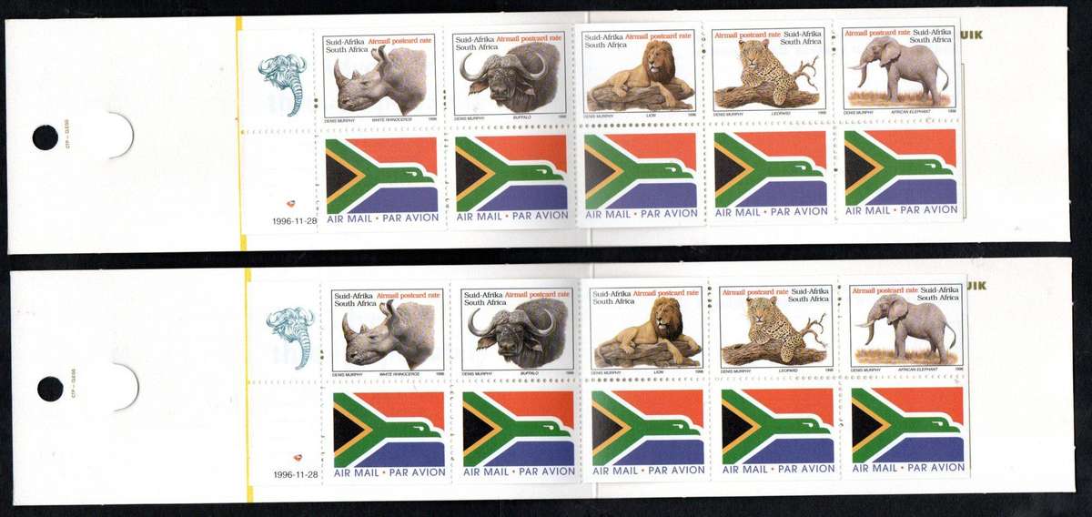 RSA 1996 (X4) Big 5 booklets no 24 with `yellow line` - complete - as per scans  CV R800.