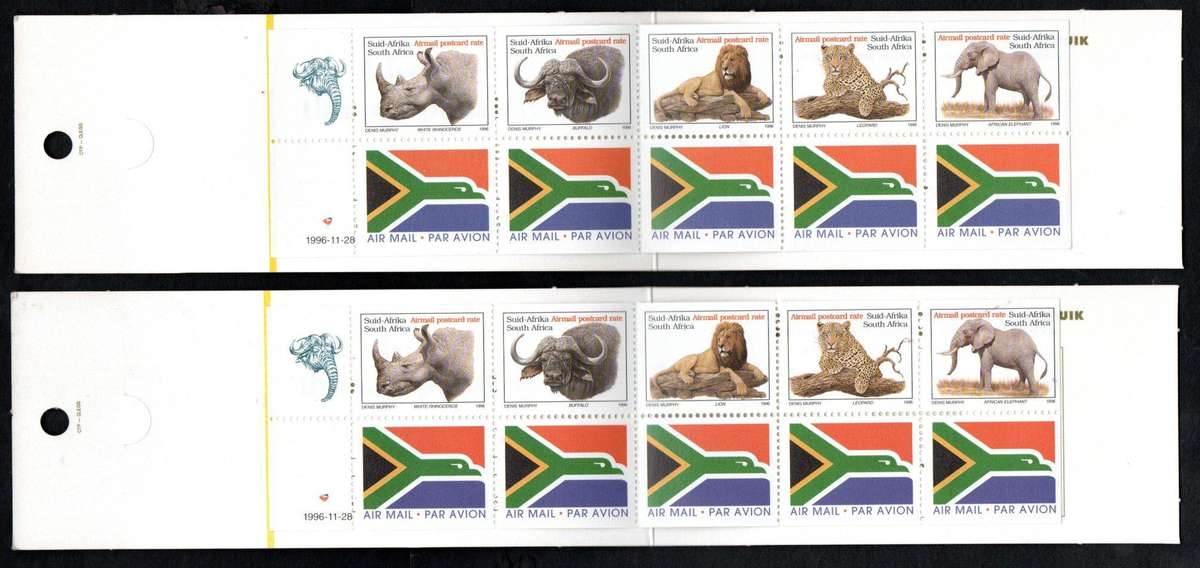 RSA 1996 (X4) Big 5 booklets no 24 with `yellow line` - complete - as per scans  CV R800.