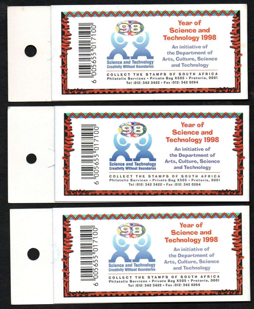 RSA 1998 (x3) mint and complete rhino booklets no 33 - as per scans.
