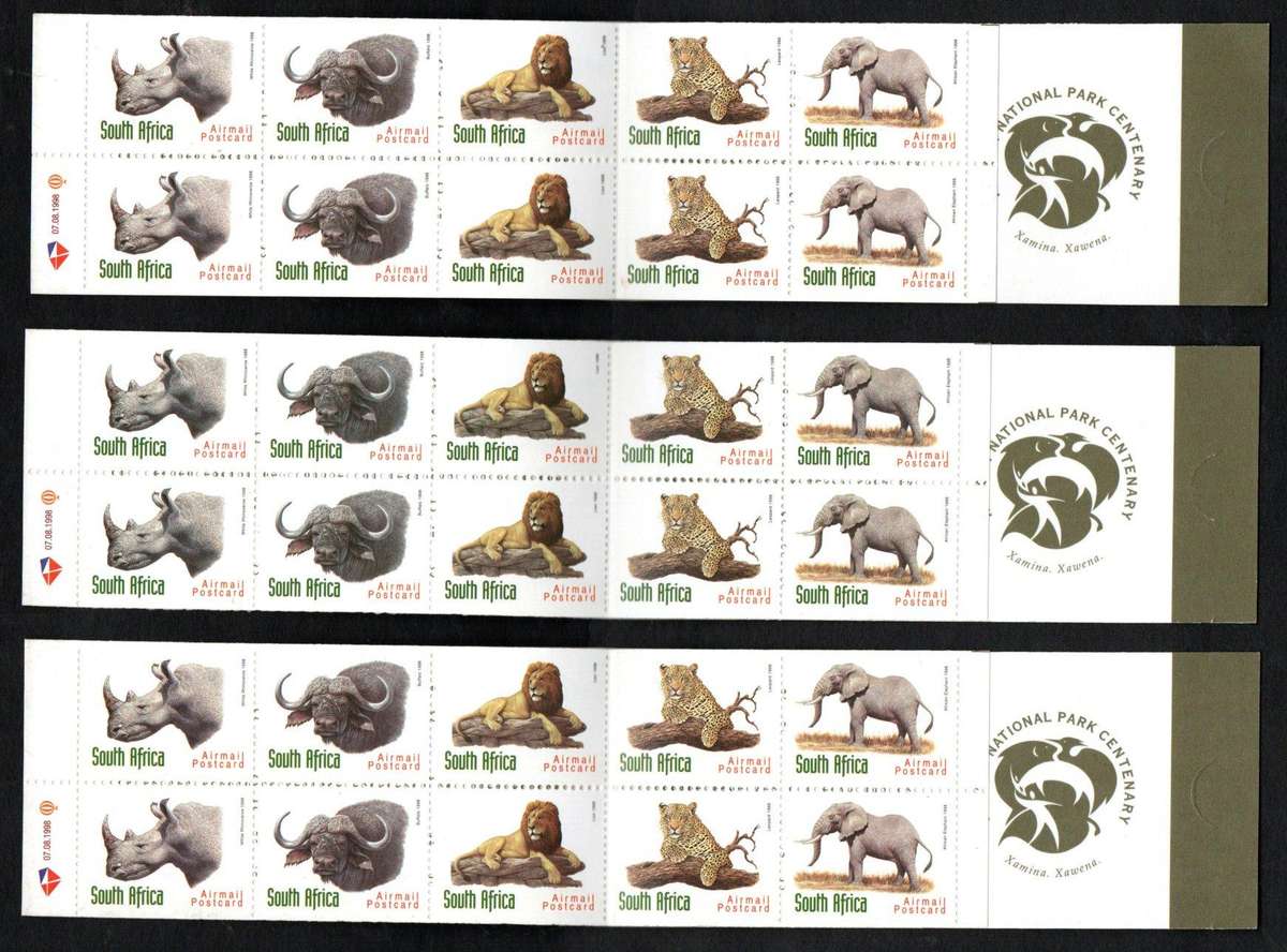 RSA 1998 (x3) mint and complete Big Five booklets no 42 - CC1085 - as per scans - total CV R1200.
