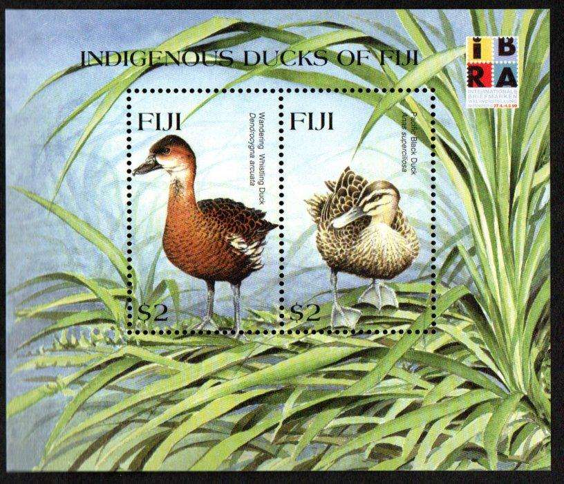 Fiji 1997 indigenous ducks umm mini sheet  SGMS1049  lovely thematic.
