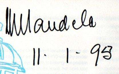 RSA 1994 Inauguration FDC 6.3b signed by 'Nelson Mandela' (11/1/95) + certificate of authenticity.