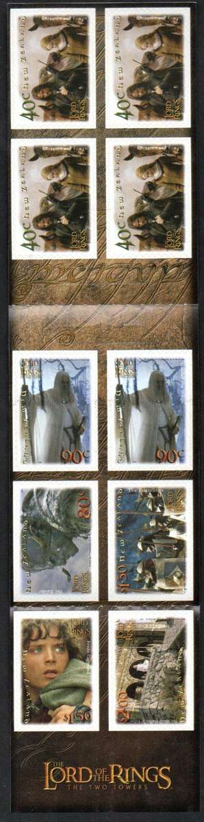 New Zealand 2002 Lord of the Rings The Two Towers stamp booklet mint self-adhesive  as per scans.