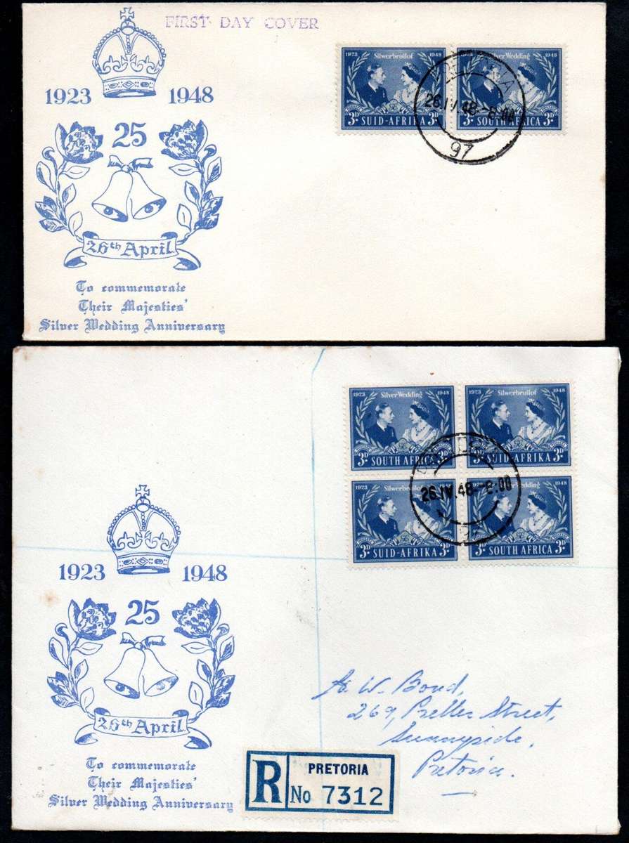 UNION 1948 ROYAL SILVER WEDDING SELECTION OF (X21) COVERS. AS PER SCANS. NICE LOT.