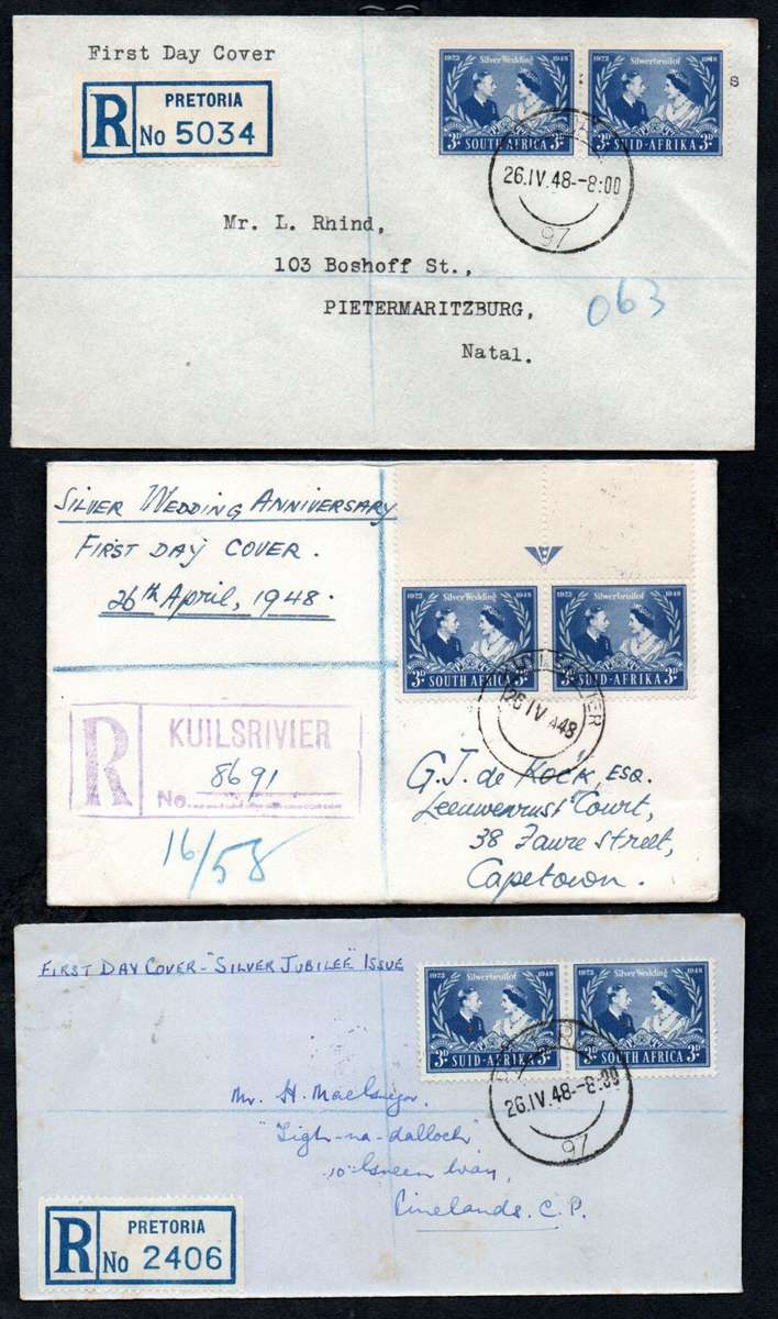 UNION 1948 ROYAL SILVER WEDDING SELECTION OF (X21) COVERS. AS PER SCANS. NICE LOT.