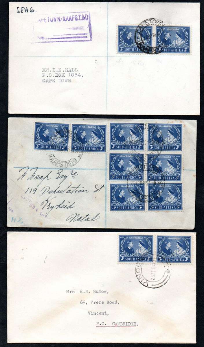 UNION 1948 ROYAL SILVER WEDDING SELECTION OF (X21) COVERS. AS PER SCANS. NICE LOT.
