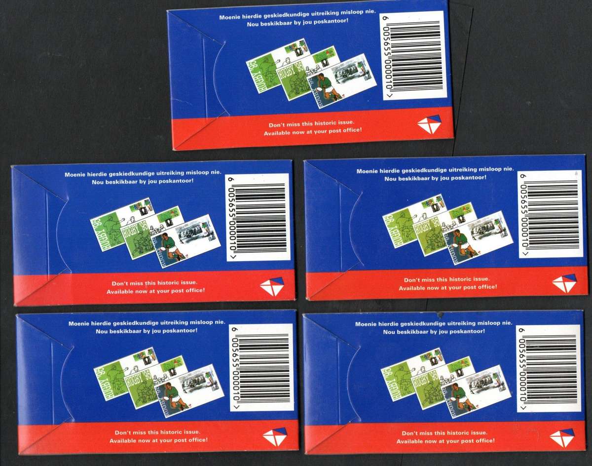 RSA 1995 Rugby World Cup (X10) booklets mint + complete  CV R1000.