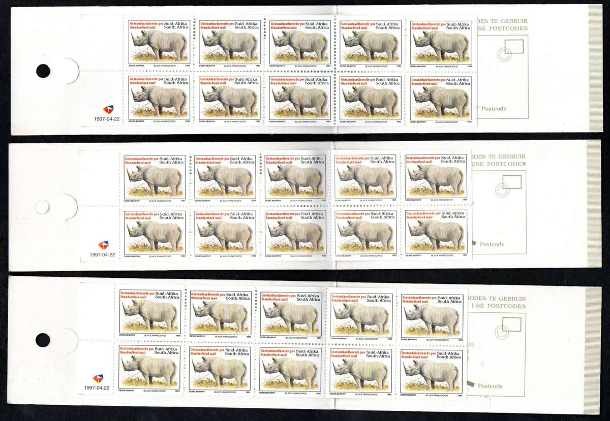 RSA (x3) rhino booklets mint and complete - as per scans.