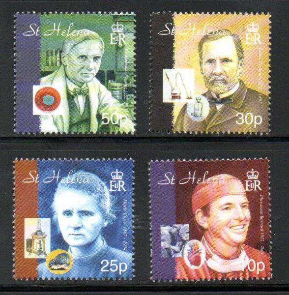 St Helena 2004 medical pioneers umm set of (x4)  SG917-920  CV GBP 8+