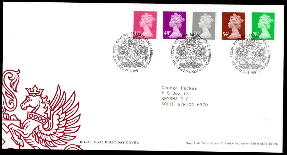 GB 2007 Machin Definitive (27.3.07) first day cover (Tallents House).