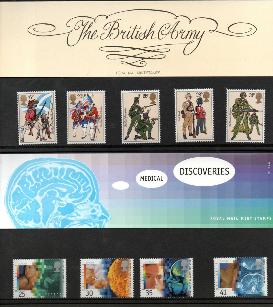 GB selection of (x4) mint presentation packs - as per scans.