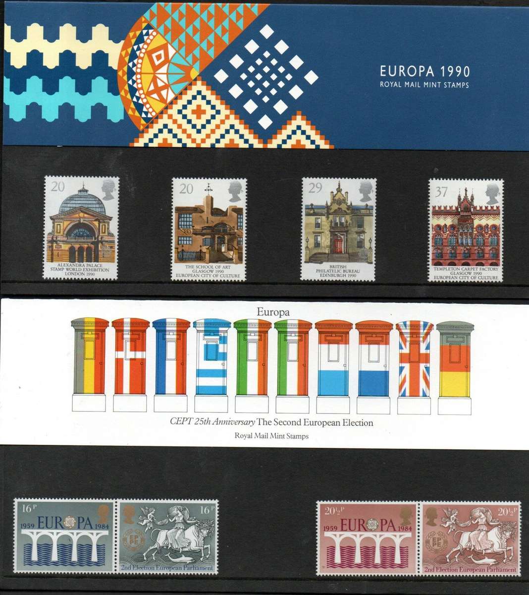 GB selection of (x4) mint presentation packs - as per scans.