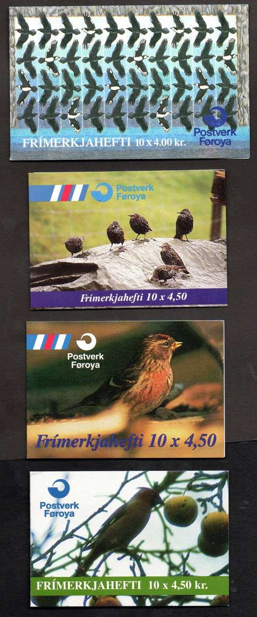 Faroe Islands selection of (x4) mint bird themed booklets - as per scans.