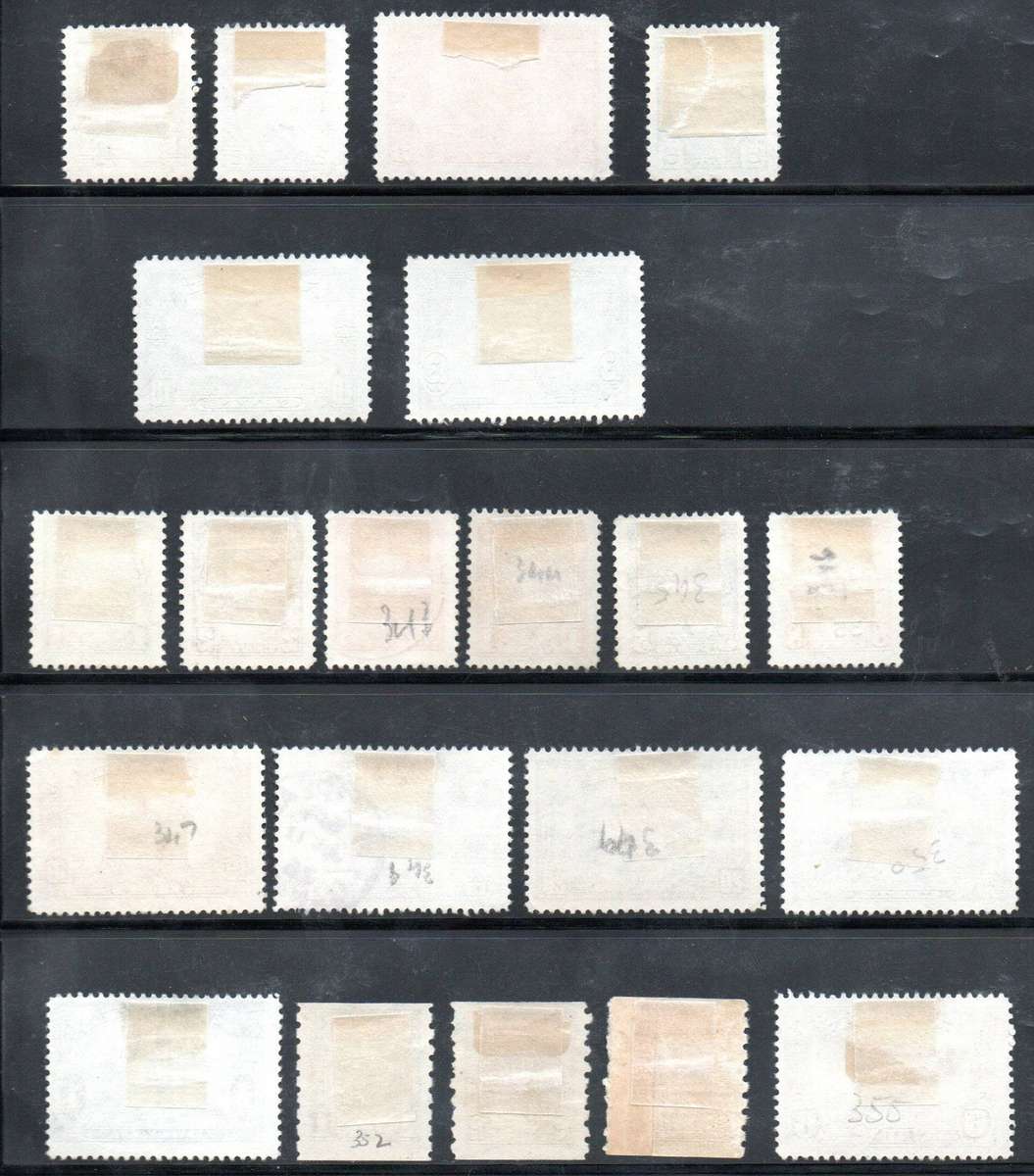 Canada 1935 used sets SG335-355 (coils, air etc) - as per scans - CV GBP 92.