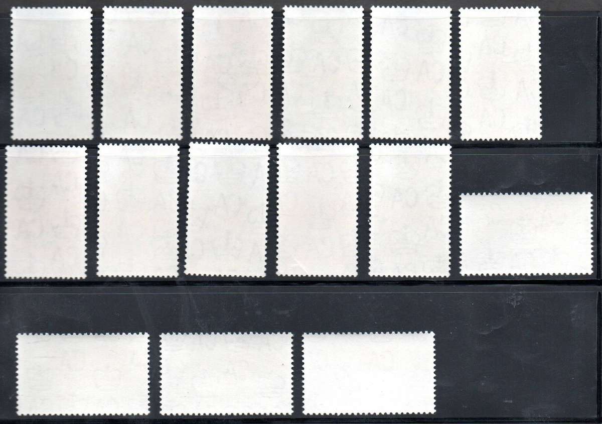 Gilbert and Ellice Islands 1966 decimal currency umm surch set of (x15)  SG110/24  CV GBP 13