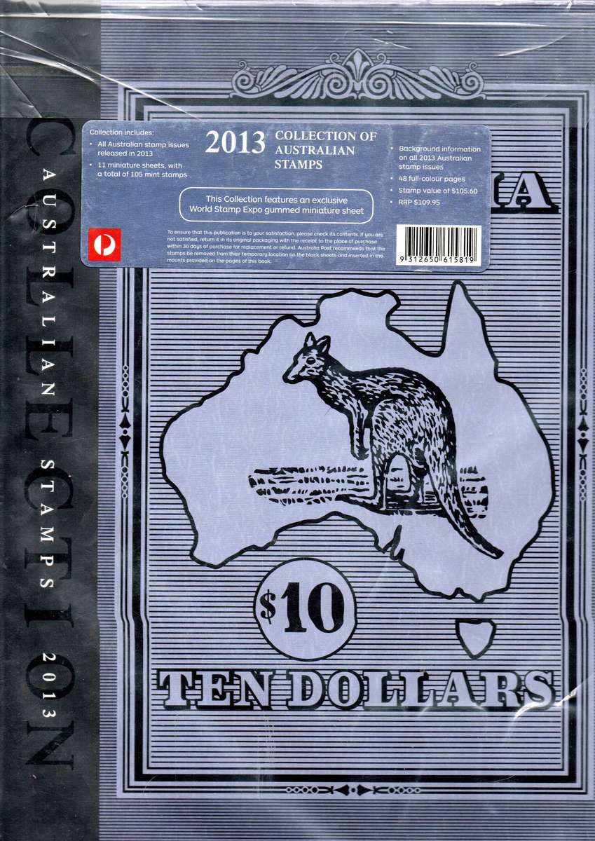 Australia 2013 Complete Year Book Collection of Australian Stamps   excellent value, thematics etc