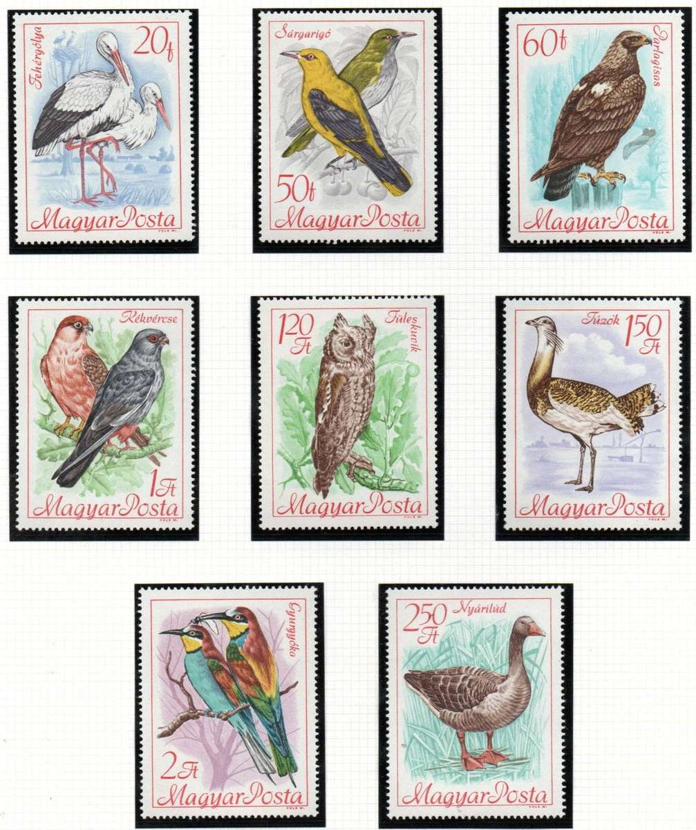 Hungary 1968 Intl Council For Bird Preservation umm set of (x8) singles  SG2346-2353   CV GBP 8+
