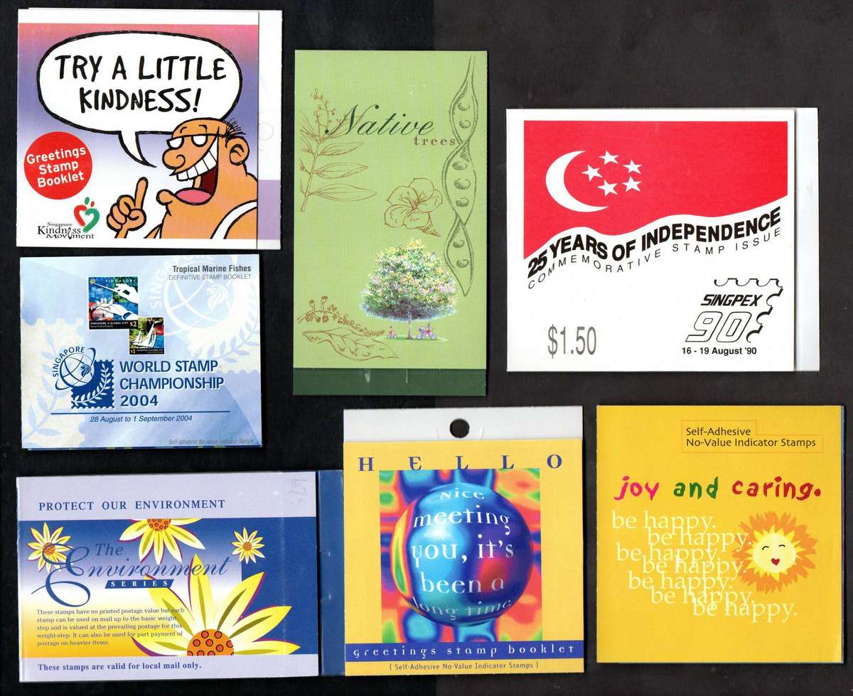 Singapore clearance of (x8) mint/self-adhesive booklets  as per scans  good value.