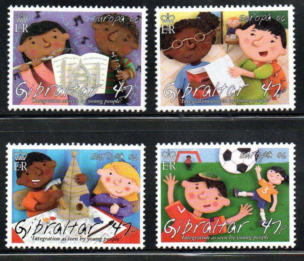 Gibraltar 2006 Europa - integration umm set of (x4) singles - SG1168-1171 - CV GBP 6.