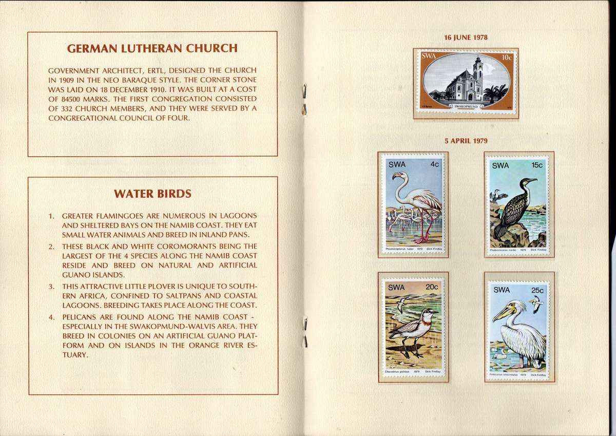 SWA/Namibia 1992 Swakopmund 100 postal history stamp souvenir folder  as per scans.