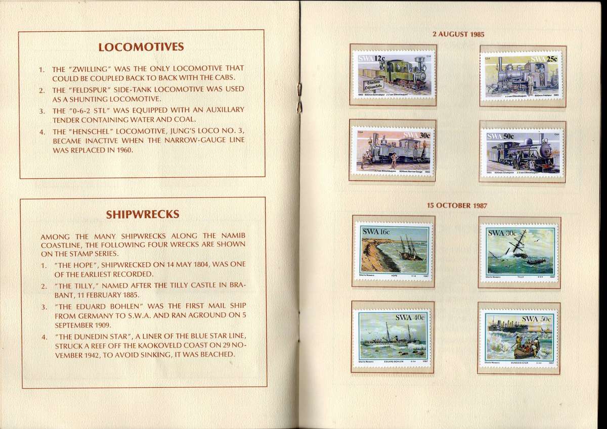 SWA/Namibia 1992 Swakopmund 100 postal history stamp souvenir folder  as per scans.