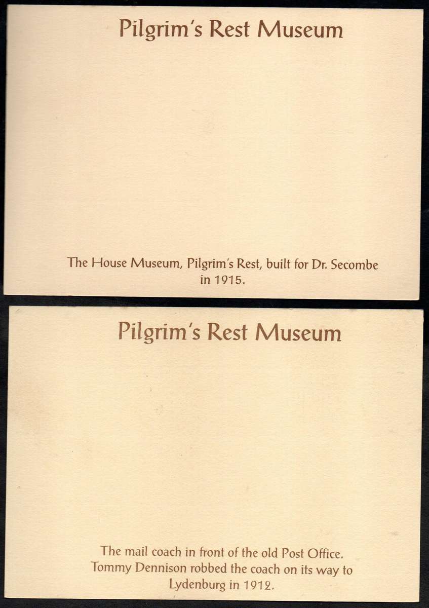 South Africa (X10) Pilgrims Rest Museum unused postcards depicting Pilgrims Rest scenes etc.