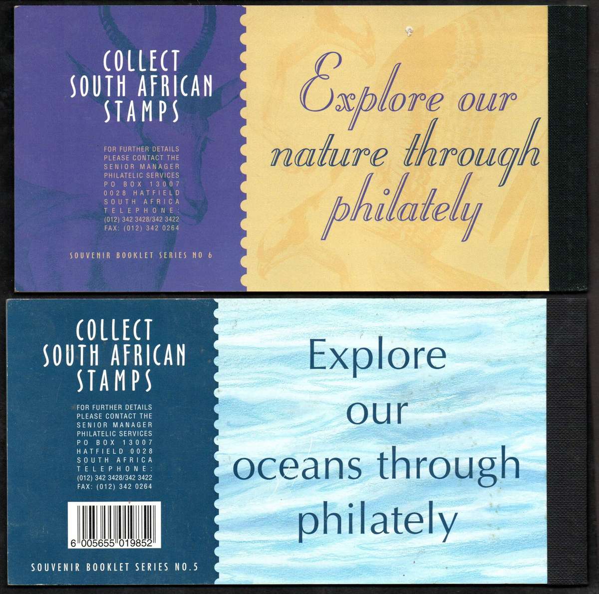 RSA 1999 Whales of the southern oceans + migratory species mint souvenir booklets - CV R680.