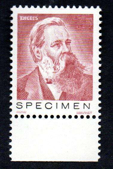 Poland 1953 Friedrich Engels Specimen stamp umm  nice item - as per scans.