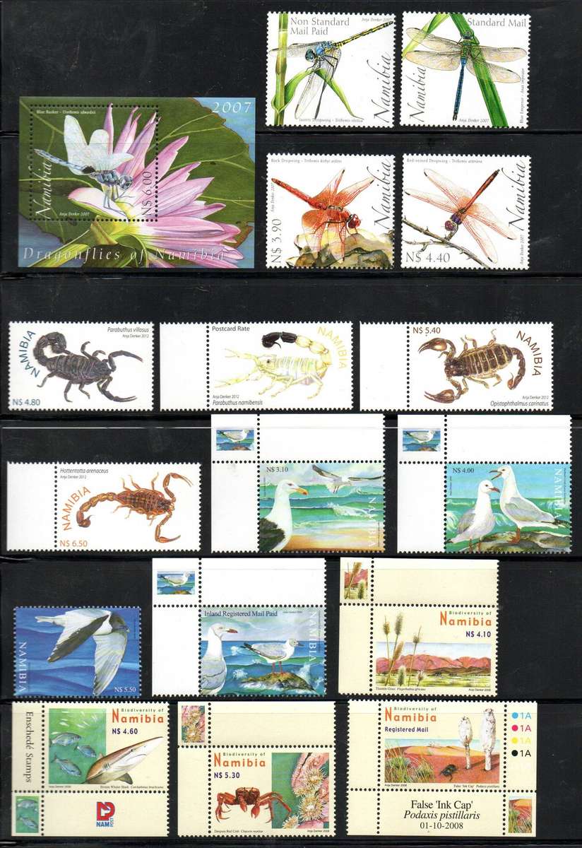 Namibia selection of sets (singles/odd msheet) - as per scans - nice thematics.