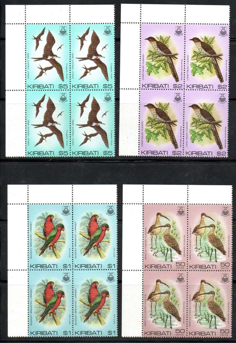 Kiribati 1982 birds umm (x17) blks - as per scans - SG163-7 + SG171A. CV GBP 35+ - read.