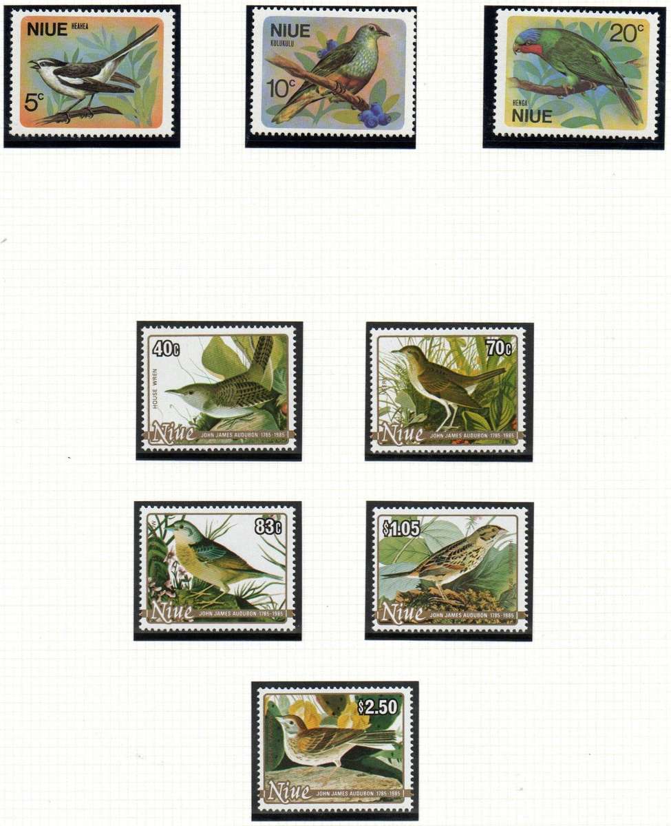 Niue 1971 birds umm set of (x3) SG158-60 + 1981 set of (x5) umm SG581-85  CV GBP 18+.