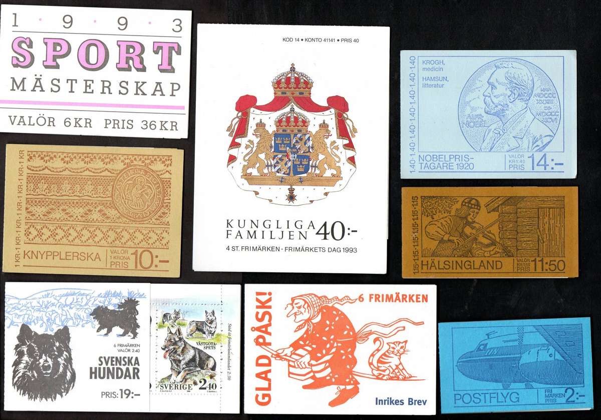 Sweden selection of (x14) mint and complete booklets - as per (x2) scans - good value.
