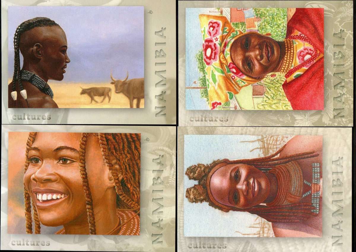 Namibia 2015 Nampost Cultures of Namibia (x4) postcards unused  as per scans. Lovely items.