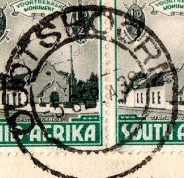 Union 1938 Voortrekker cover - as per scans - Oudtshoorn cancels.