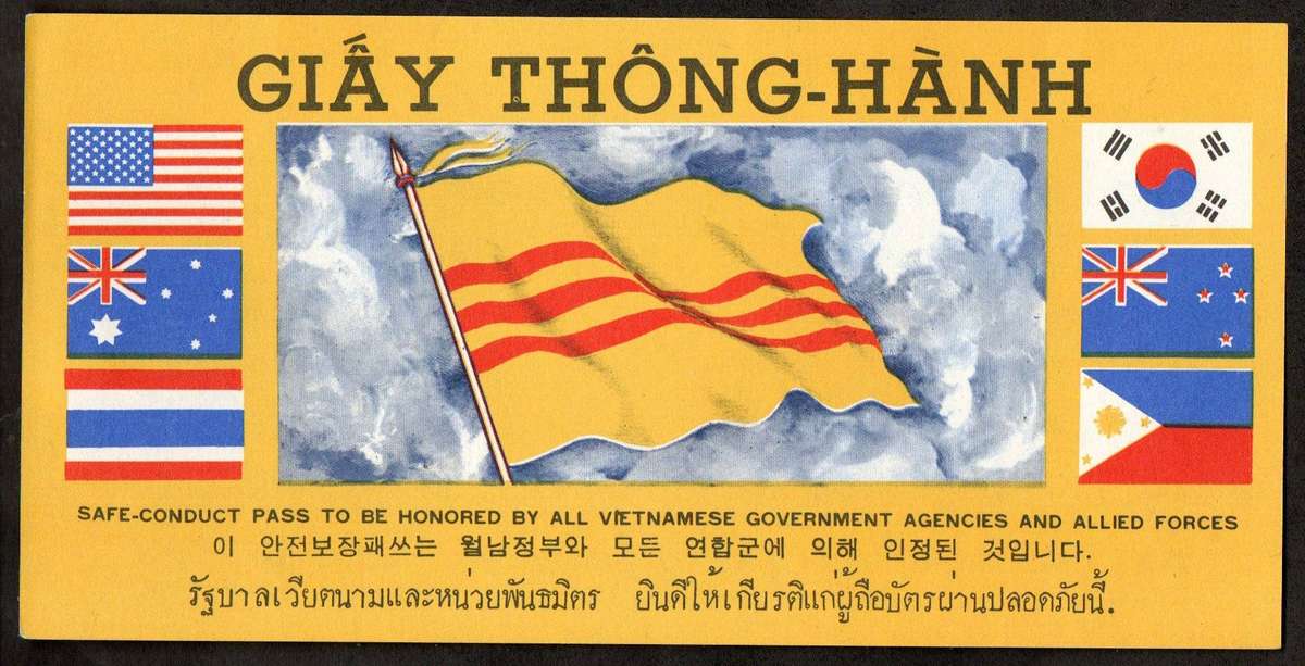 Vietnam War Giay Thong-Hanh Safe Conduct Pass  as described  interesting item.