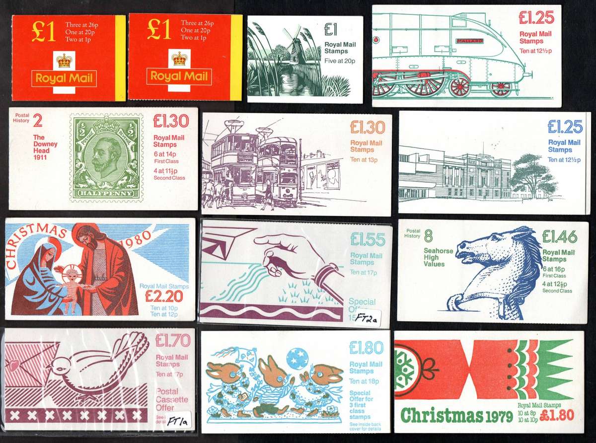 GB selection of (x43) mint/complete booklets  as per scans - good total cv etc