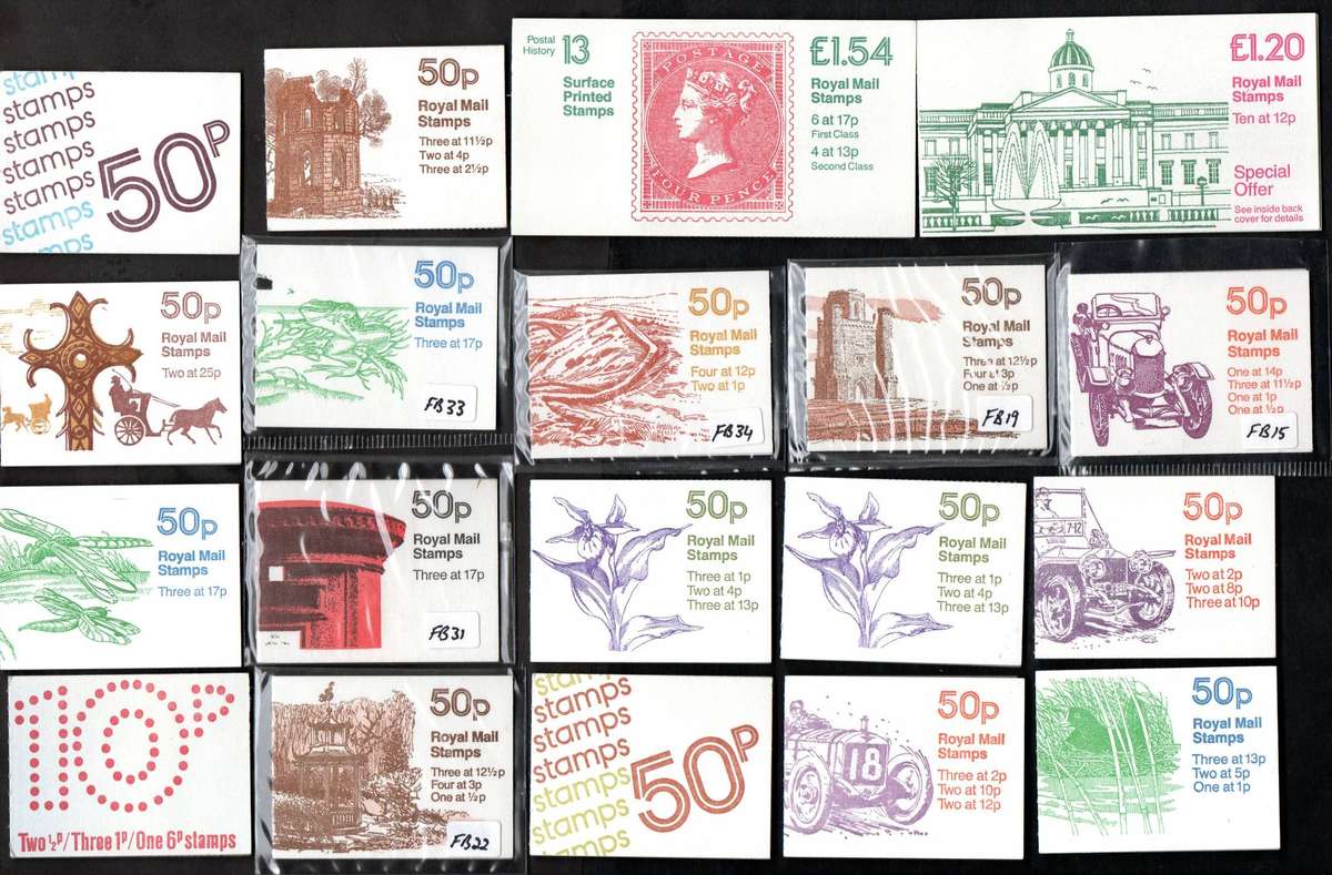 GB selection of (x43) mint/complete booklets  as per scans - good total cv etc