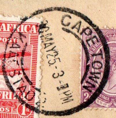 Union 1925 airmail cover dd 30 May 1925 with 1st airmail issue set of (x4) CC25-8 used  CV R1300.
