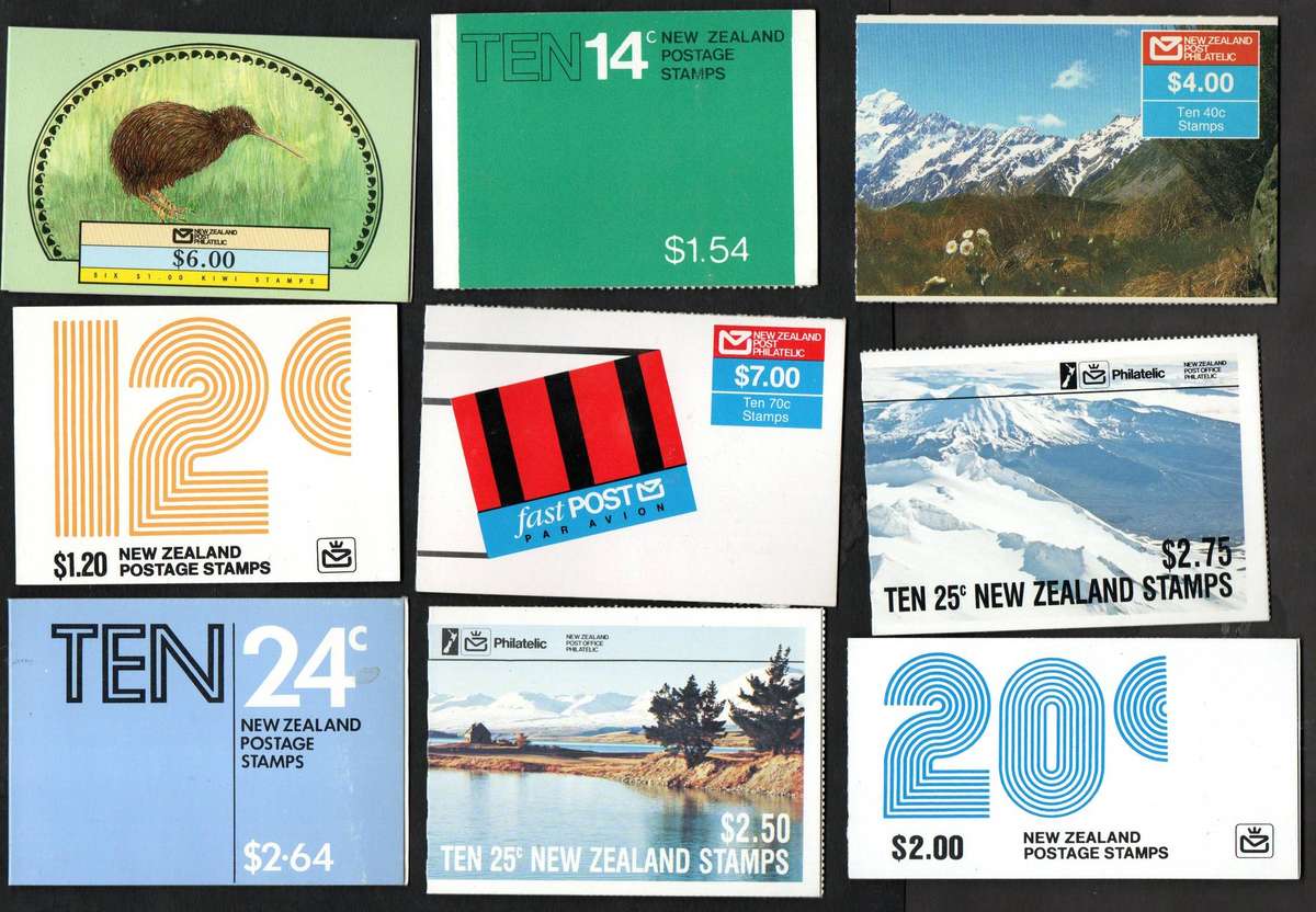 New Zealand selection of (x12) mint and complete booklets - as per scans - good value.