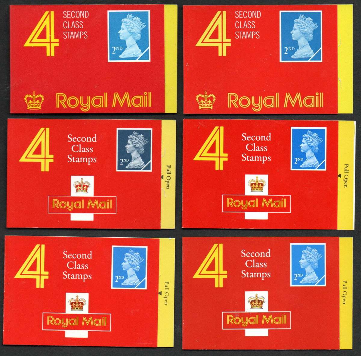 GB selection of (x6) mint/complete barcode booklets - as per scans - good value lot.