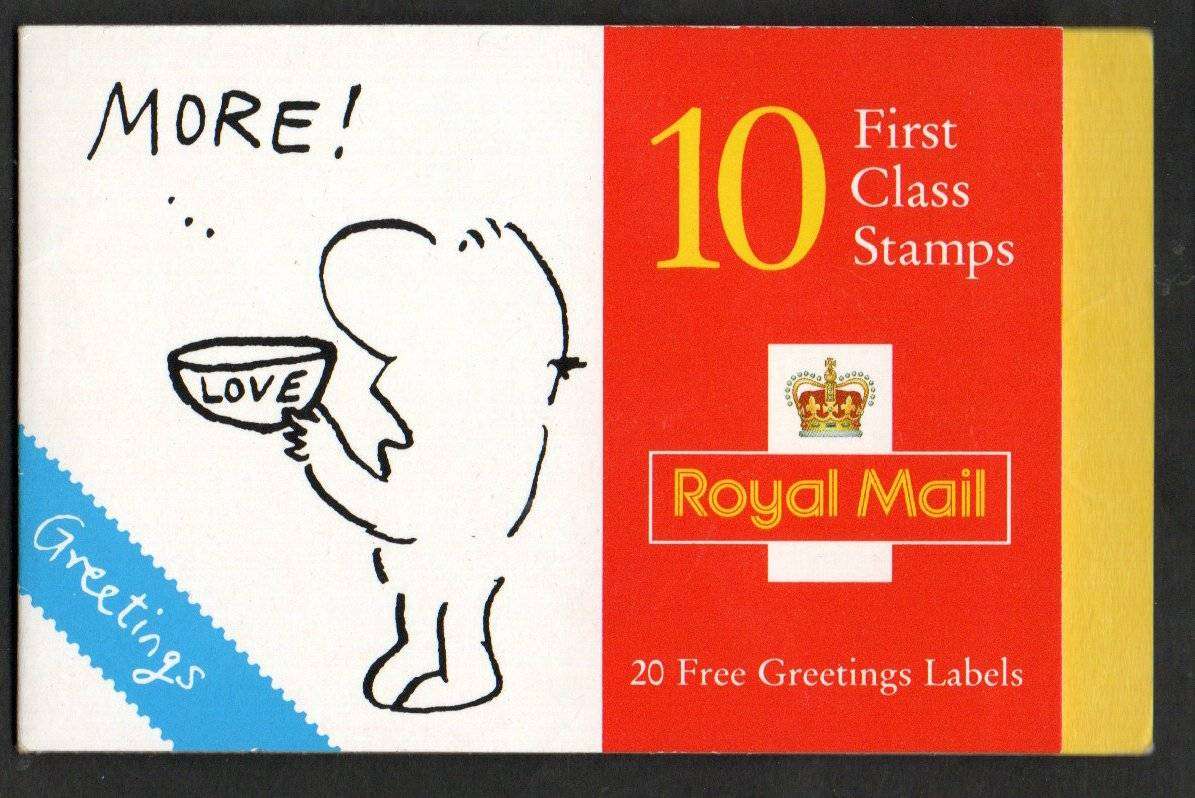 GB 1996 More! Love barcode greetings booklet SGKX8 - CV GBP 10 - nice item.