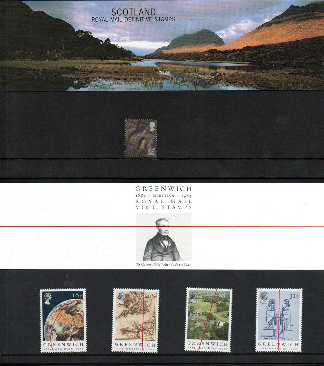 GB selection of (x6) mint presentation packs - as per scans.