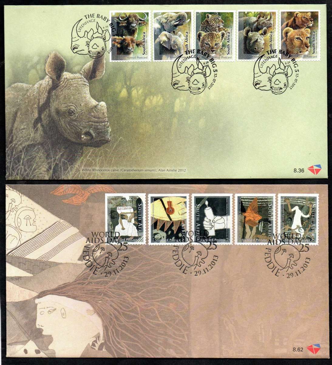 RSA selection of (x4) 8th series first day covers  clean - as per scans - good value.