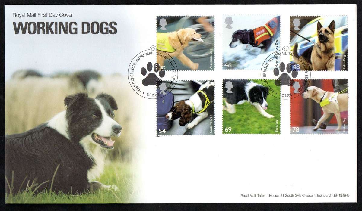GB 2008 working dogs first day cover (Tallents House) - as per scans.