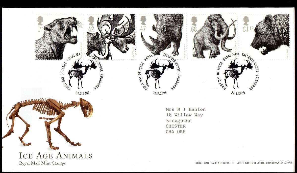 GB 2006 ice age animals first day cover (Tallents House) - as per scans  CV GBP 9.