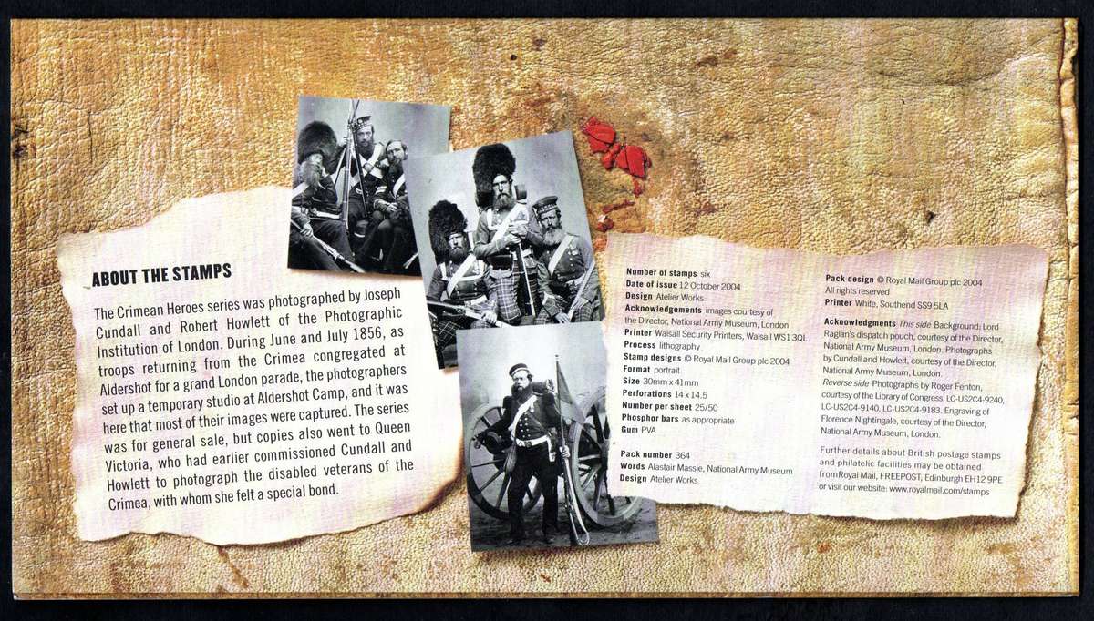 GB 2004 150th anniv of the Crimean War mint presentation pack no 364  as per scans.